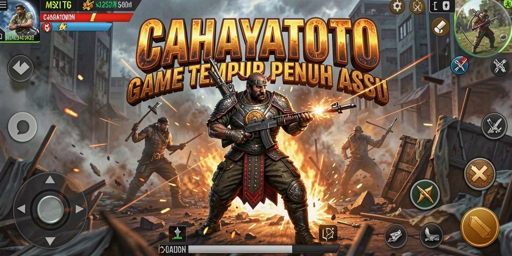 Tampilan gameplay CAHAYATOTO yang mendebarkan di medan perang.