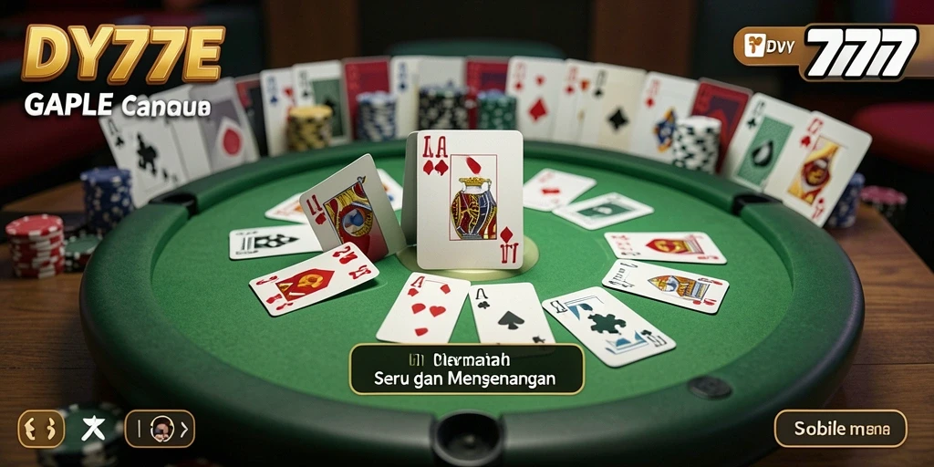 Tampilan gameplay Gaple yang kompetitif dan interaktif.