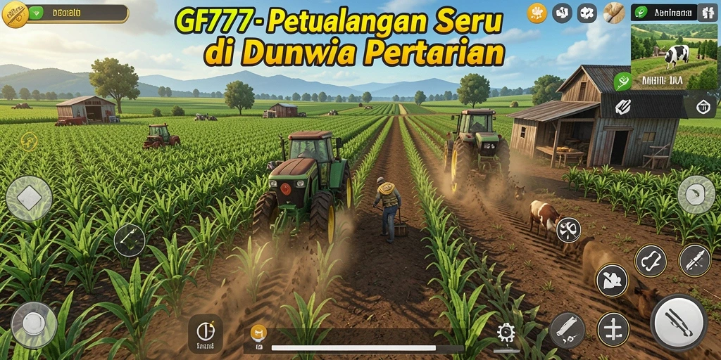 Tampilan gameplay dari game pertanian yang menarik dan menantang.