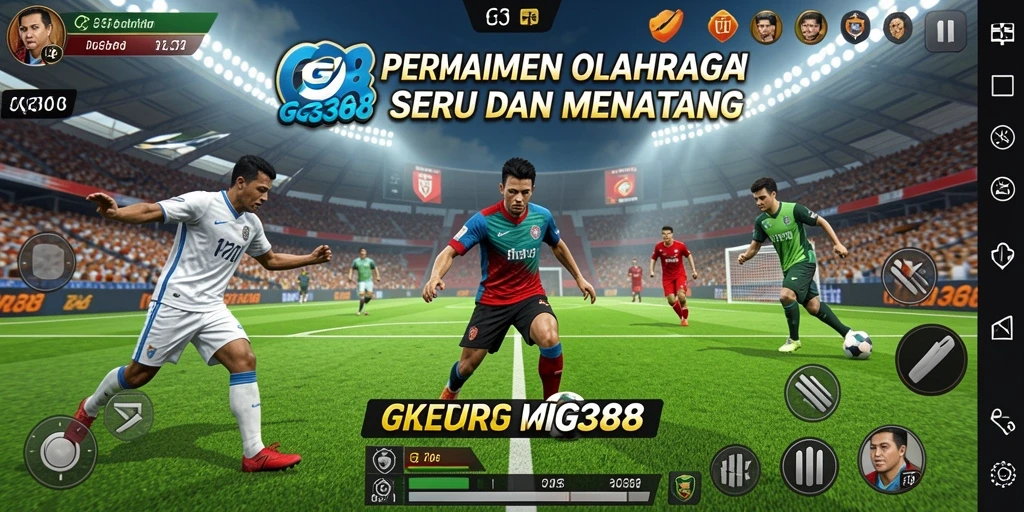 Tampilan gameplay GG368 yang menampilkan aksi olahraga yang seru.