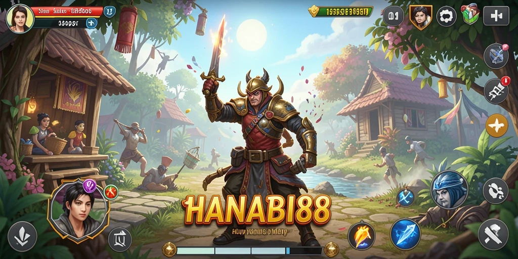 Tampilan screenshot utama HANABI88 menampilkan gameplay yang memukau dan interaktif.