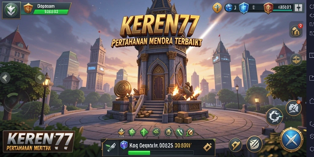 Tangkapan layar KEREN77 menunjukkan aksi seru pertahanan menara.