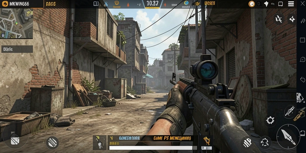 Tampilan menarik dari gameplay MKWIN666 dengan aksi tembak-menembak.