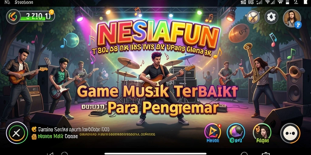 Tampilan gameplay seru di NESIAFUN dengan lagu-lagu interaktif.
