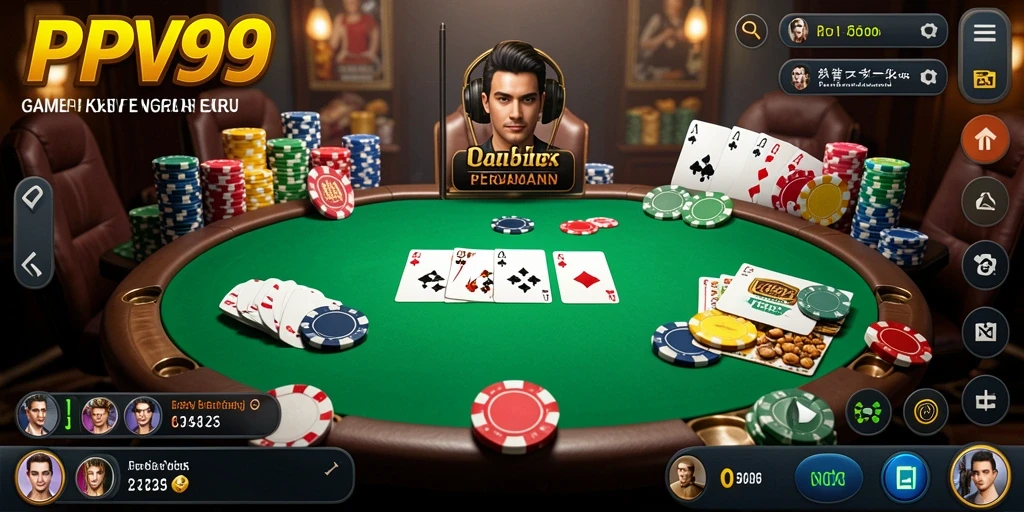 Tampilan gameplay seru di PPV99 dengan kartu Poker.