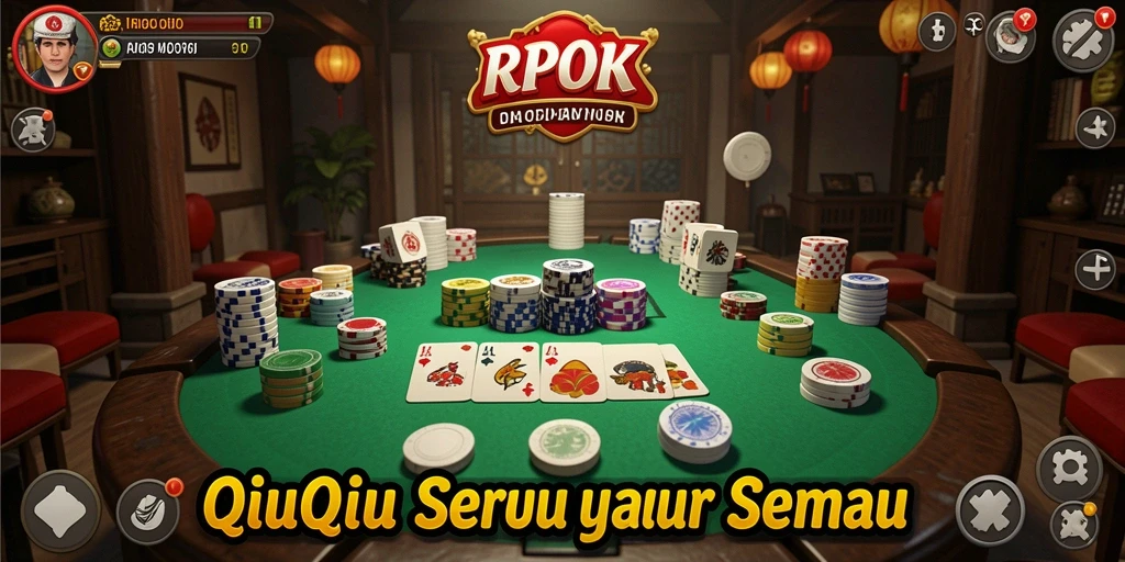 Screenshot utama RPOK menampilkan keseruan bermain QiuQiu.