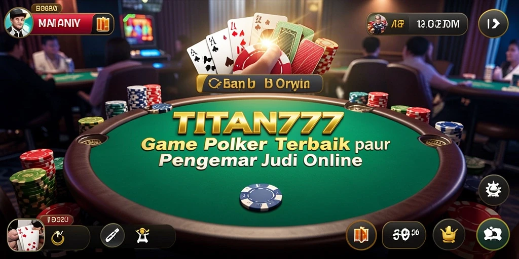 Tampilan gameplay TITAN777 yang menarik saat bermain Poker.