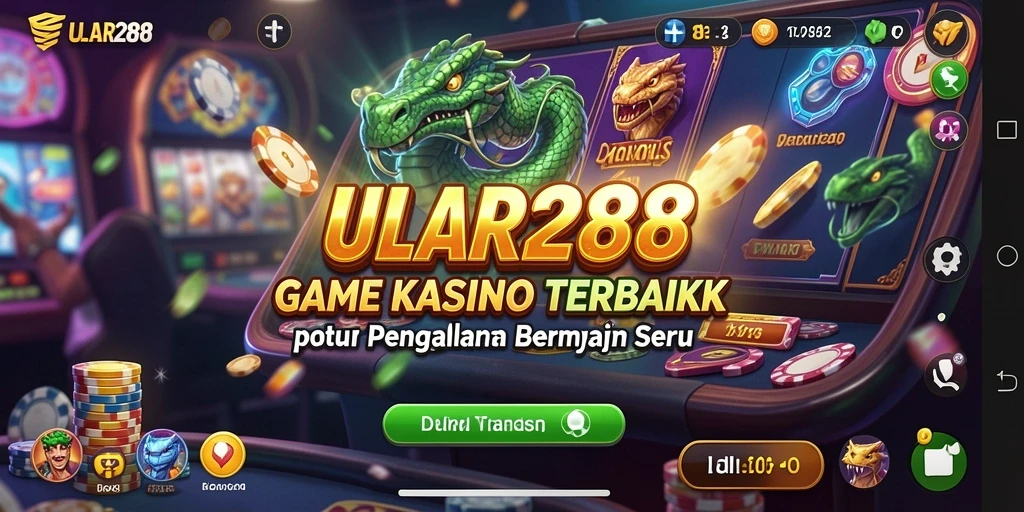 Screenshot gameplay ULAR288 menampilkan suasana kasino yang mengesankan.