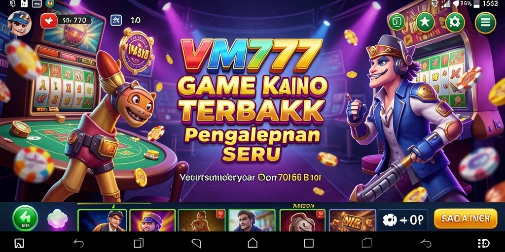 Tampilan utama gameplay Kasino di VM777 yang menawan dan interaktif.